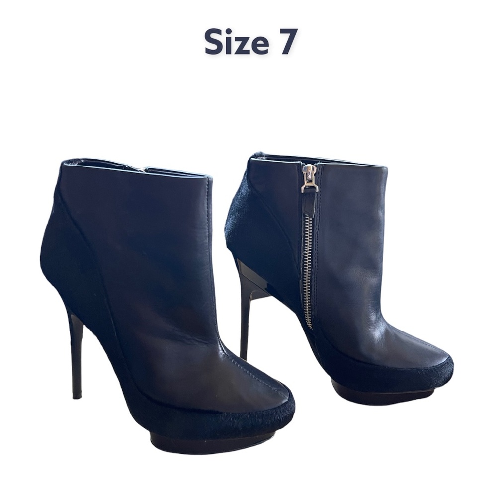 Badgley Mischka Leather Booties